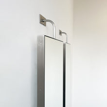 Wall Attached Rotating Rectangular Suspended Mirror with Stainless Steel Frame