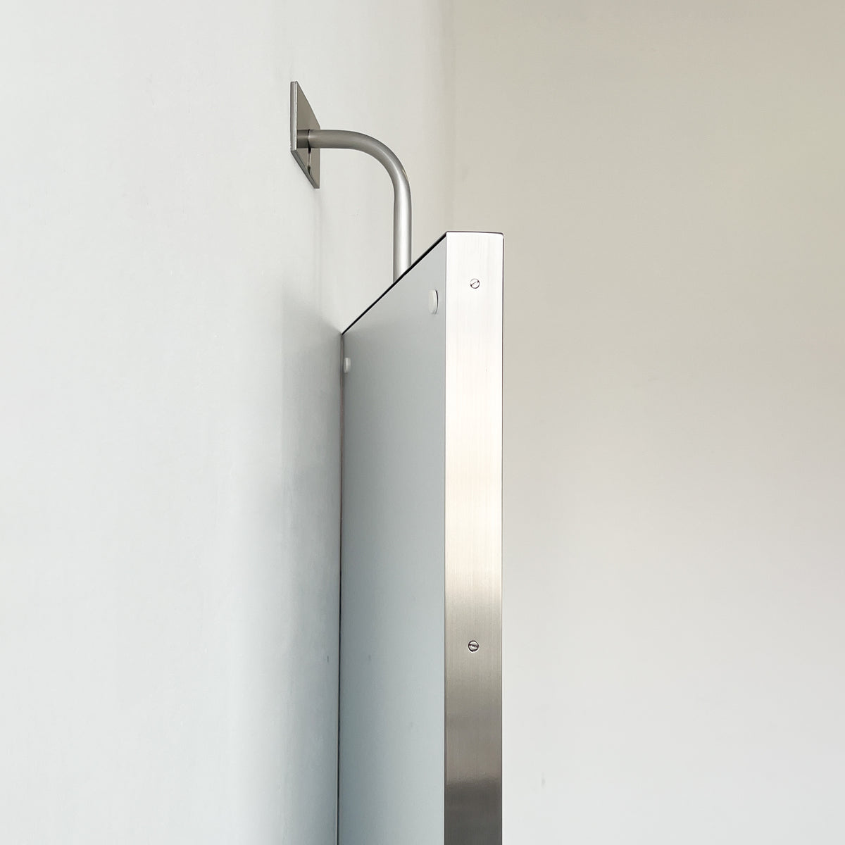Wall Attached Rotating Rectangular Suspended Mirror with Stainless Steel Frame
