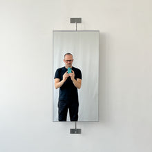 Wall Attached Rotating Rectangular Suspended Mirror with Stainless Steel Frame
