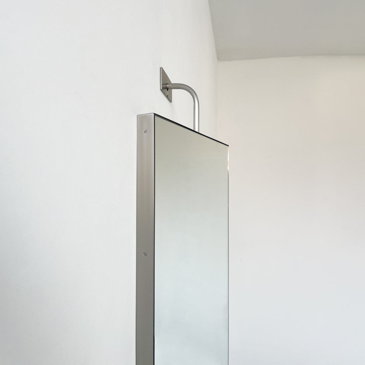 Wall Attached Rotating Rectangular Suspended Mirror with Stainless Steel Frame