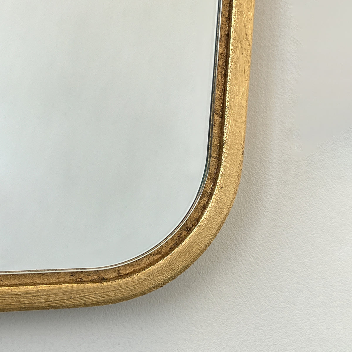 Mid Century style Mirror with Handcrafted Gold Gilded Frame