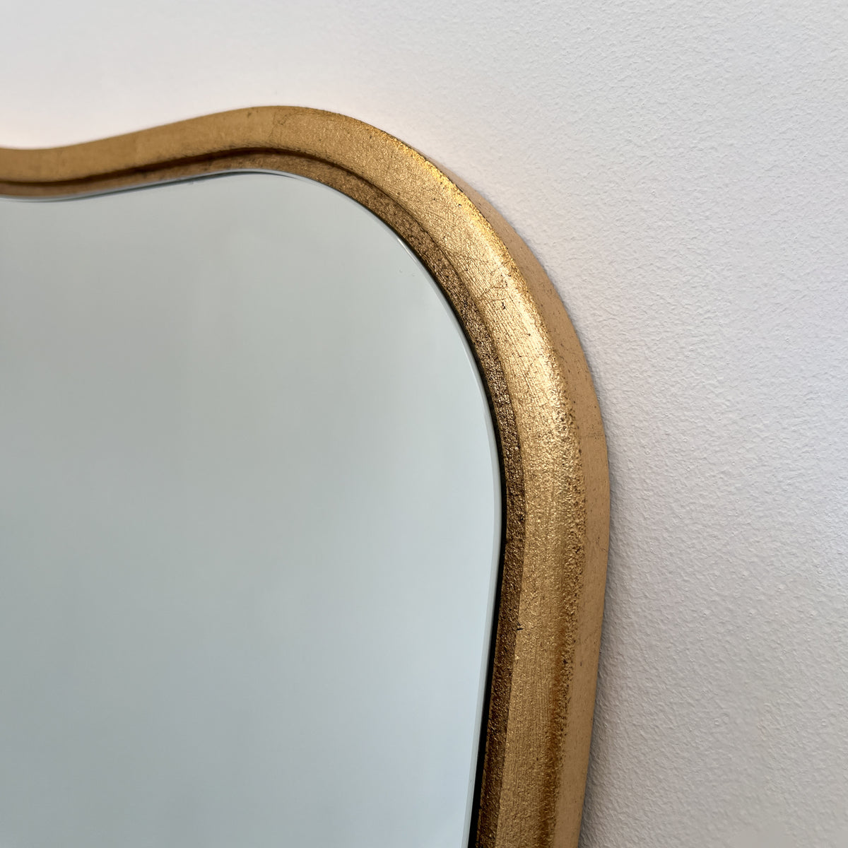 Mid Century style Mirror with Handcrafted Gold Gilded Frame - Vintage N.4