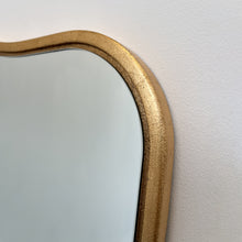 Mid Century style Mirror with Handcrafted Gold Gilded Frame - Vintage N.4
