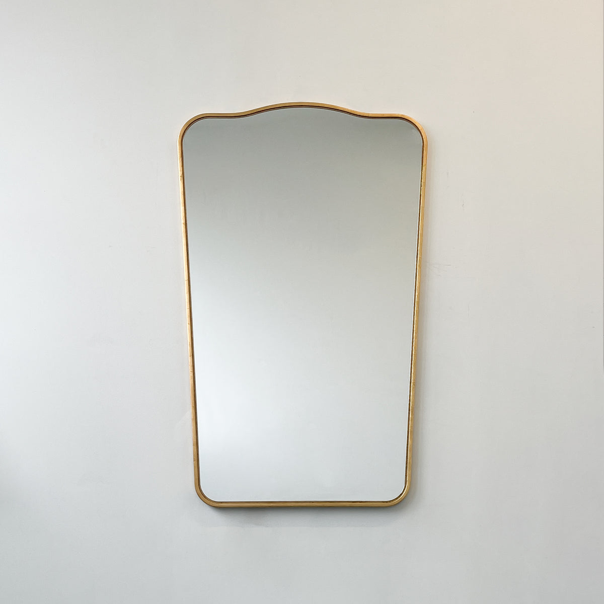 Mid Century style Mirror with Handcrafted Gold Gilded Frame
