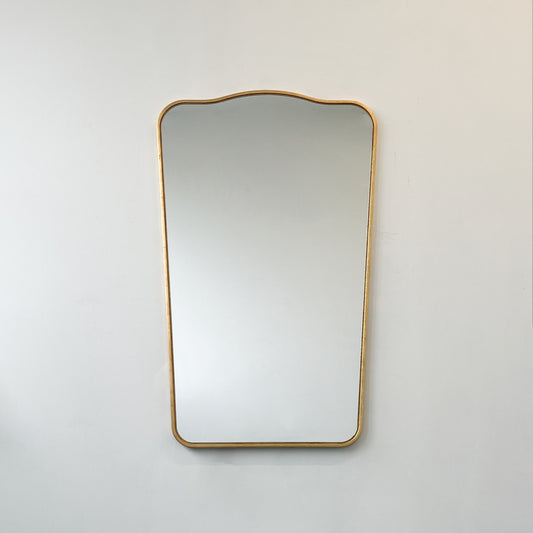 Mid Century style Mirror with Handcrafted Gold Gilded Frame