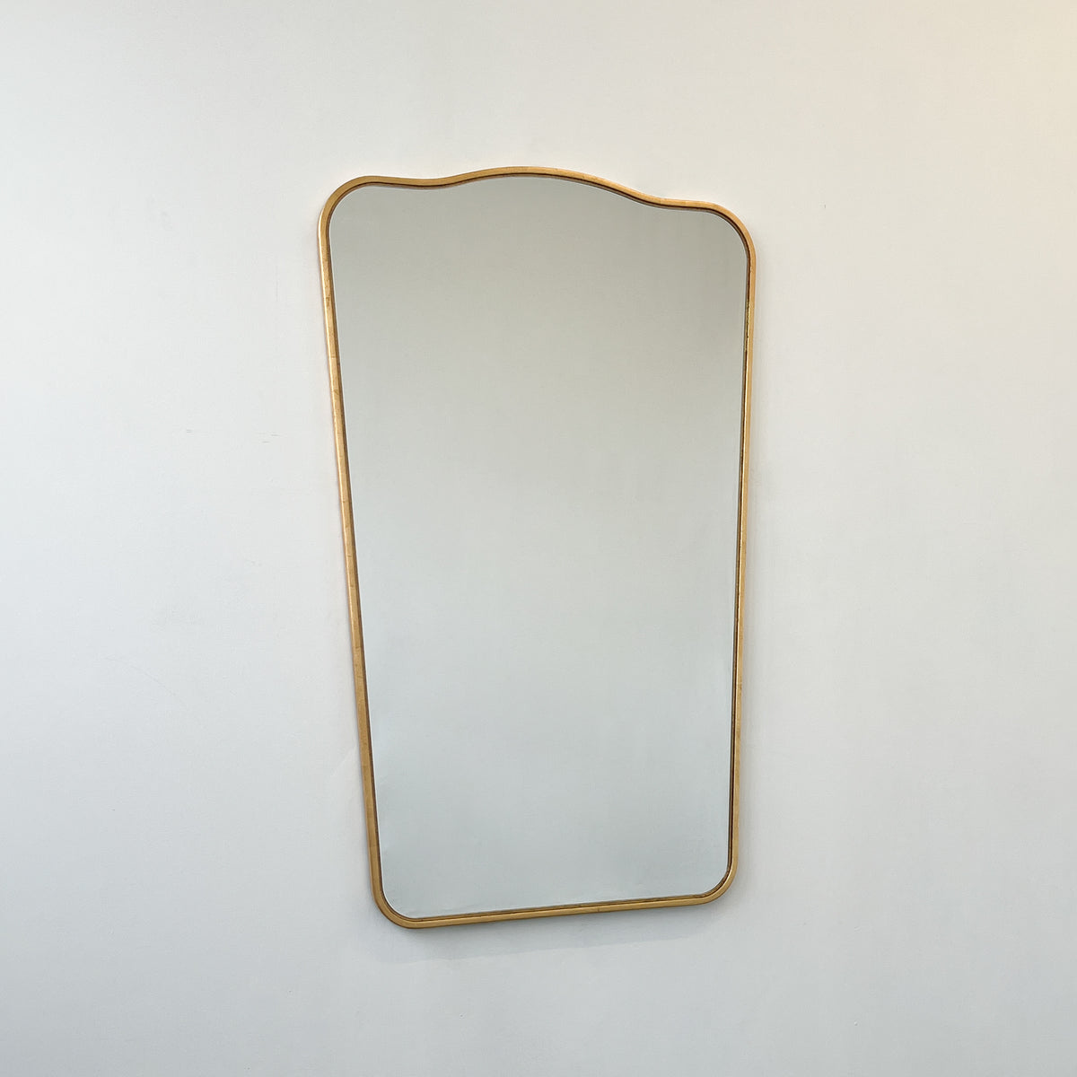 Mid Century style Mirror with Handcrafted Gold Gilded Frame