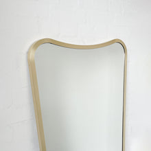 Mid-century style Freeform Wall Mirror with Brass Full Frame - Vintage N.2