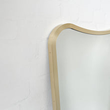 Mid-century style Freeform Wall Mirror with Brass Full Frame - Vintage N.2