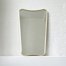 Mid-century style Freeform Wall Mirror with Brass Full Frame - Vintage N.2