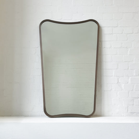 Mid-century style Freeform Mirror with Bronze Patina Full Frame - Vintage N.2
