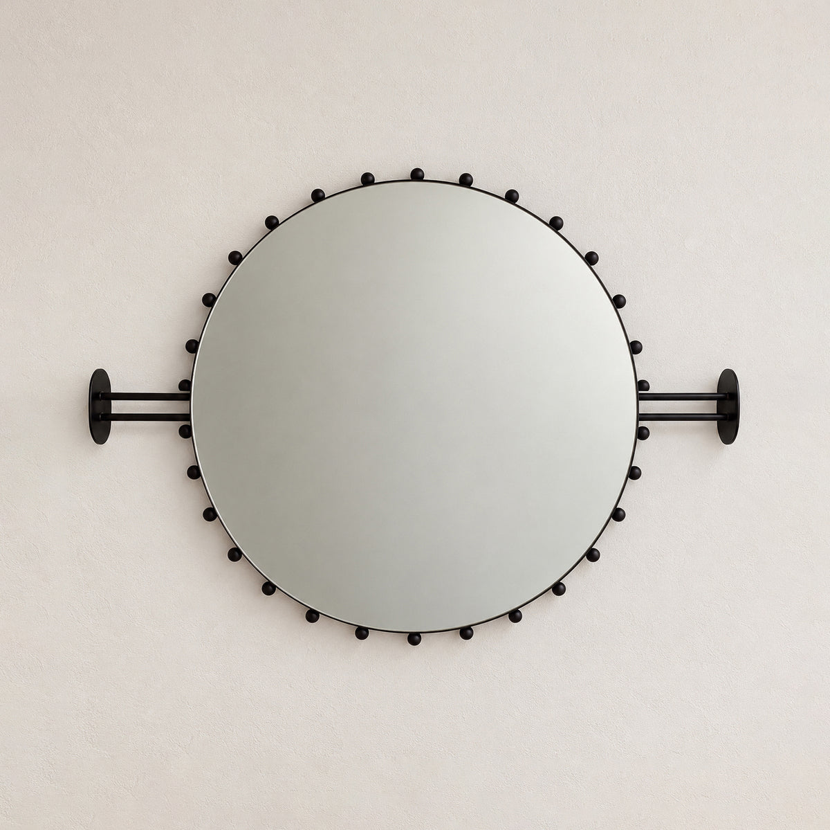 NEW Wall to Wall Bobbin Orbis™ Mirror with Ornate Bronze Patina Brass Frame