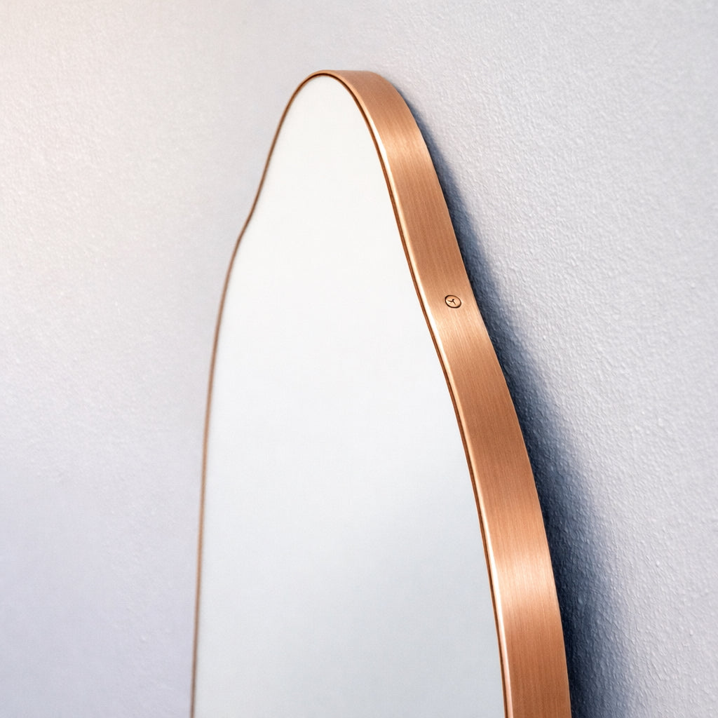 Vintage N.9 Mid-century Inspired Wall Mirror with Minimalist Frame