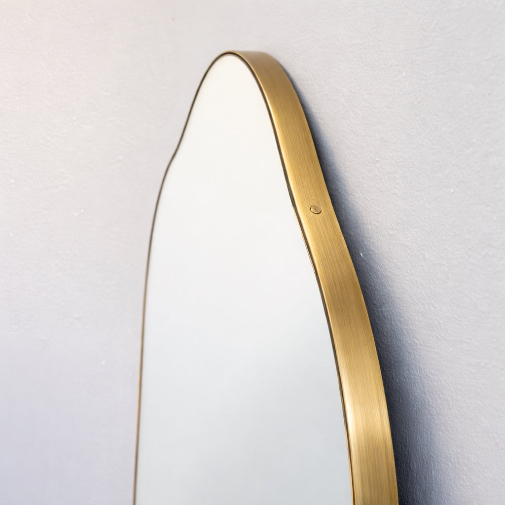 Vintage N.9 Mid-century Inspired Wall Mirror with Minimalist Frame