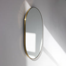 Capsula™ Capsule shaped Wide Mirror with Elegant Brass Frame