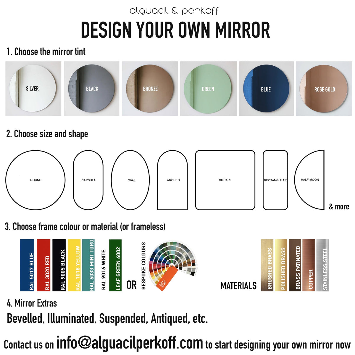 Set of 2 Orbis™ Suspended Round Mirror with Brushed Brass Frame and Two Rods