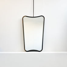 Ceiling Suspended Vintage Mirror with Front Illumination and Bronze Patina Frame