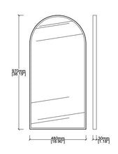 Bespoke Wall Hanging Arcus™ Mirror Front Illumination Minimalist Frame Brushed Brass  (970 x 480 x 30mm)