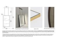 Set of 2 Bespoke Suspended Quadris™ mirrors – Special Front Illumination Brass Frame with Bronze Patina Finish 2 Rods (965 x 610 x 41mm)