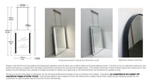 Bespoke Ceiling Suspended Quadris™ Mirror Special Front Illumination 2 Light Strips Minimalist Frame Blackened Stainless Steel Finish 2 Arms (864 x 559 x 41mm)