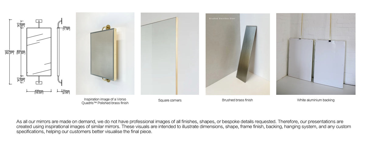 Set of 3 Bespoke Mirrors for Emma Piraino