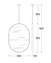 Bespoke Suspended Capsula™ Mirror Bronze Tint Brushed Brass Frame Finish 1 Rod (762 x 559 x 30mm)