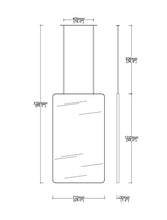 Bespoke Ceiling Suspended Quadris™ Mirror No Illumination Minimalist Brass Frame with Neska Bronze Patina Finish 2 Arms (1220 x 710 x 30mm)