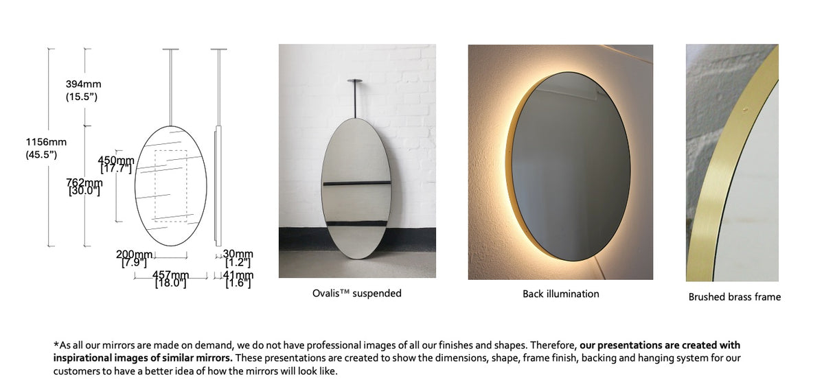 Set of 4 Bespoke Mirrors for Emily Harrell Designs