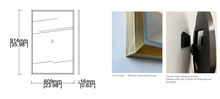2 Bespoke Mirrors- Wall hanging Quadris Full Frame (914 x 609 x 16mm) - Bespoke shaped mirror panel (863 x 533 x 13mm)
