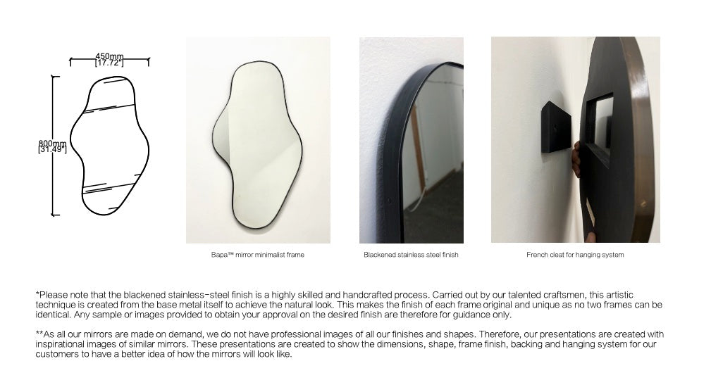 Set of 5 Bespoke mirrors