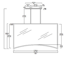 Bespoke AP Organic Mirror Brushed Brass Frame Finish 2 Rods (699 x 1220 x 30mm)
