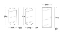 Set of 3 bespoke mirrors for FMA Builders