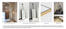 Set of 2 Bespoke Suspended Mirrors Quadris™ Shape Nickel Plated Finish