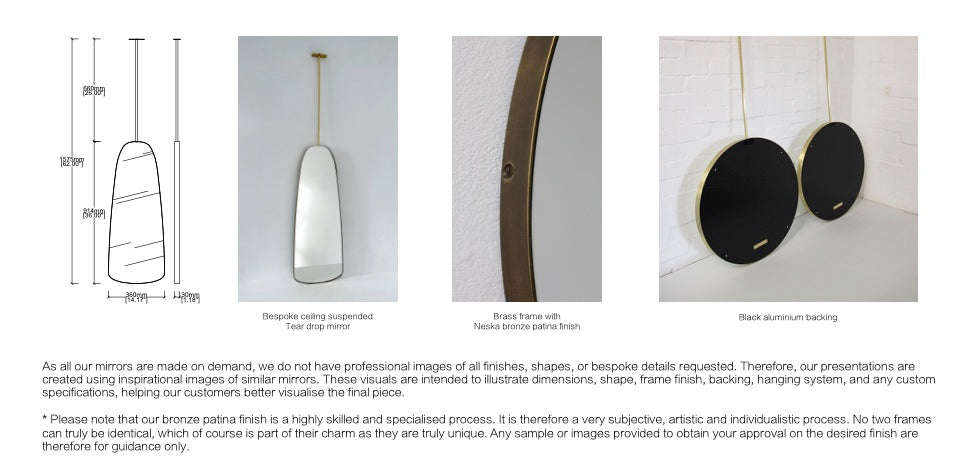 Set of 3 Bespoke Mirrors for Emma Piraino