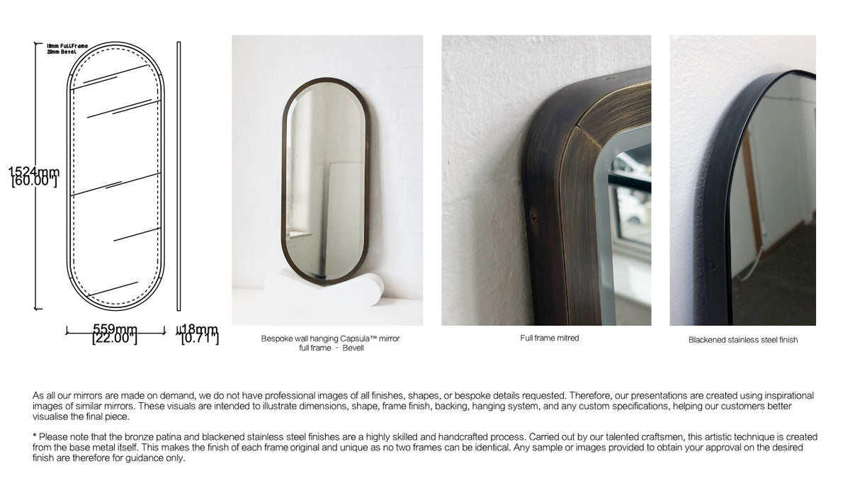 Set of 4 Bespoke Mirrors