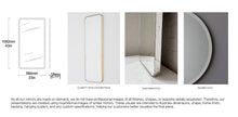 Bespoke Wall Hanging Quadris™ Mirror Round Corners No Illumination Bevelled Minimalist Frame Nickel Plated Finish  (1092 X 584 X 18mm)