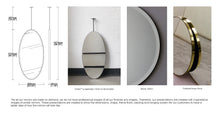 Bespoke Ceiling Suspended Ovalis No Illumination Bevelled Minimalist Frame Polished Brass Finish 1 Arm (1016 x 508 x 30mm)