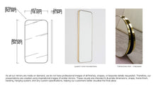 Bespoke Wall Hanging Quadris™ Mirror Minimalist Frame Polished Brass Finish (914 X 457 X 24mm)