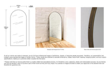 Bespoke Wall Hanging Arcus™ Mirror Minimalist Brass Frame with Neska Bronze Patina Finish (1360 x 610 x 24mm)