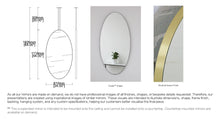 Set of 2 Bespoke Ceiling Suspended Ovalis™ Mirrors No Illumination Minimalist Frame Polished Brass Finish Unlacquered – Gloves 2 Arms  (1118 X 610 X 30mm)