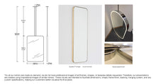 Set of 2 Bespoke Counter to Ceiling Quadris™ Mirror Minimalist Frame Nickel Plated Finish (709 x 460 x 30mm)
