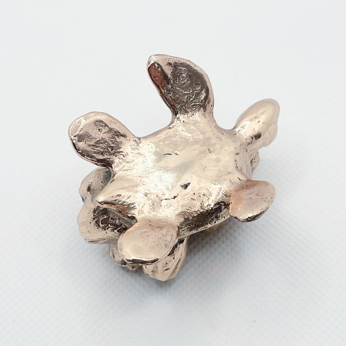 Handcast Miniature Sea Turtle Animal Bronze Sculpture by Javier de la Rosa