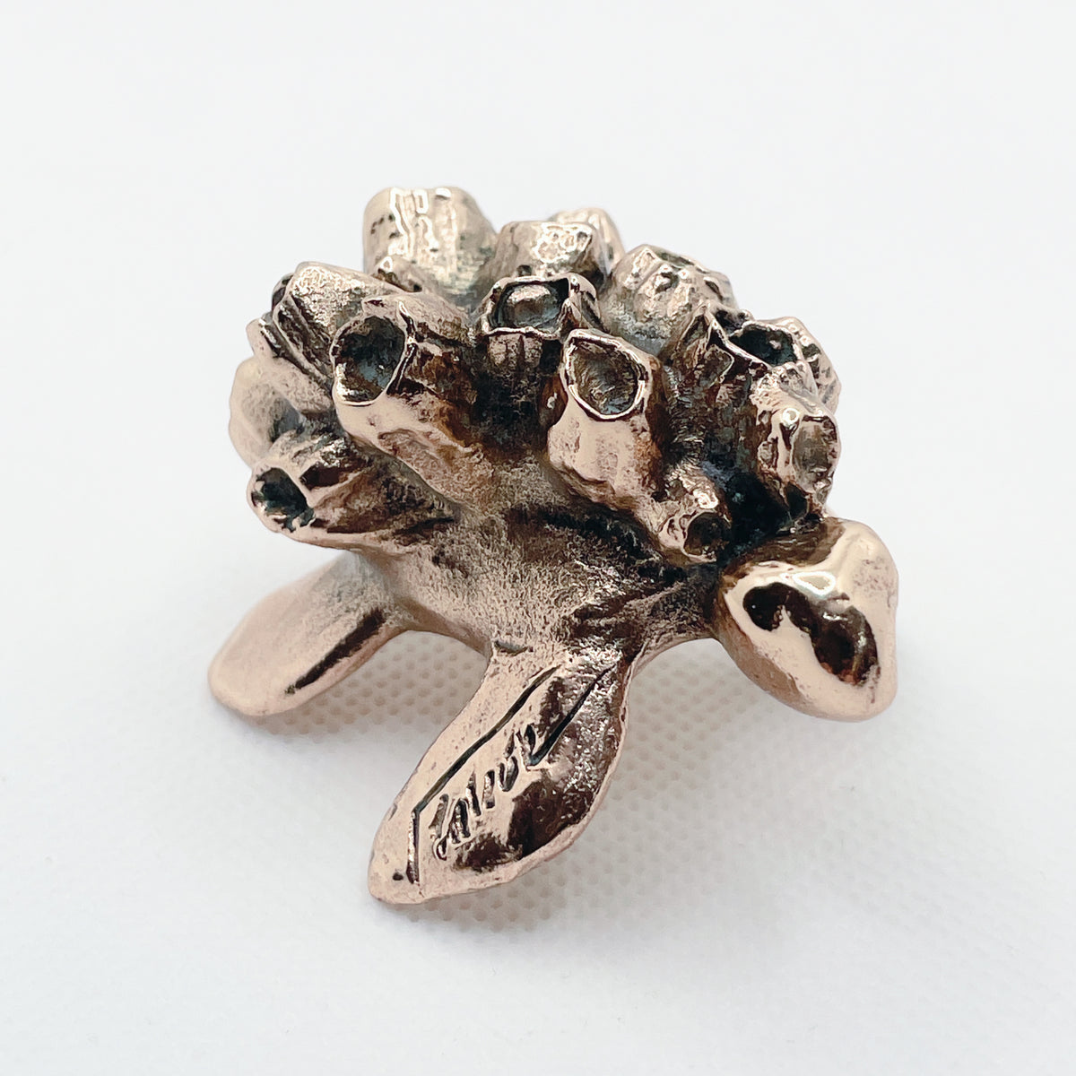 Handcast Miniature Sea Turtle Animal Bronze Sculpture by Javier de la Rosa
