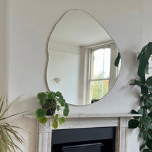 Ergon™ Organic Shaped Modern Mirror with a Brass Frame
