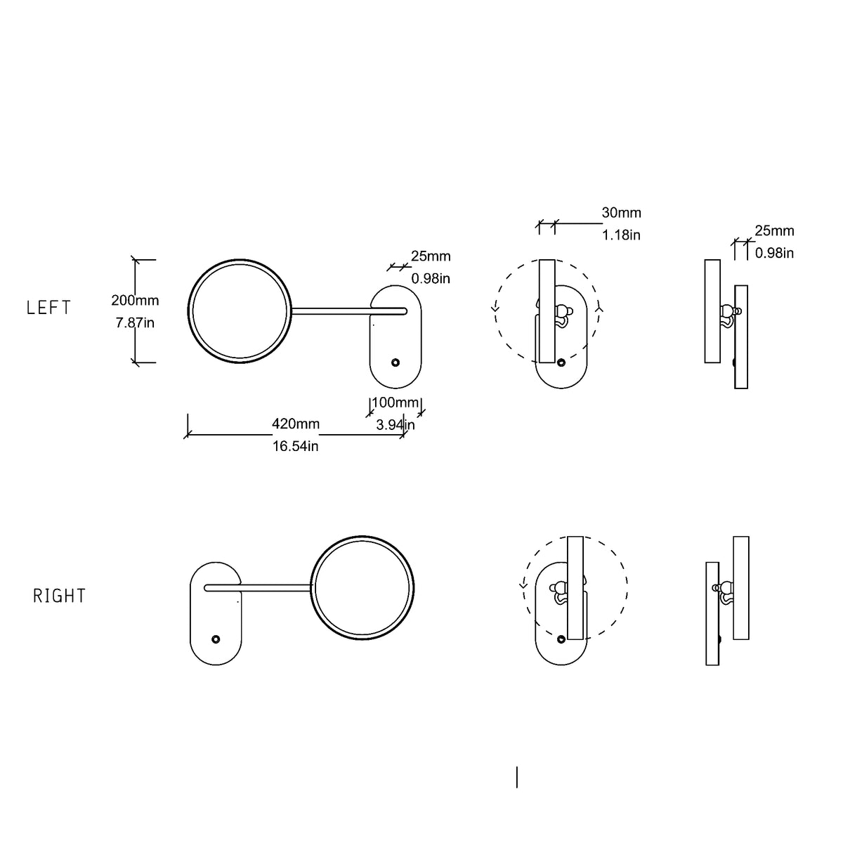 Lupa™ Magnifying Makeup Mirror with Front Illumination
