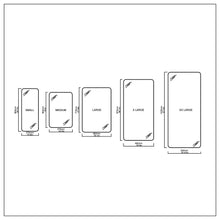 Quadris™ Rectangular Modern Mirror with Blackened Metal Frame