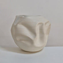 White Organic Form Vessel, Unique Ceramic Sculpture