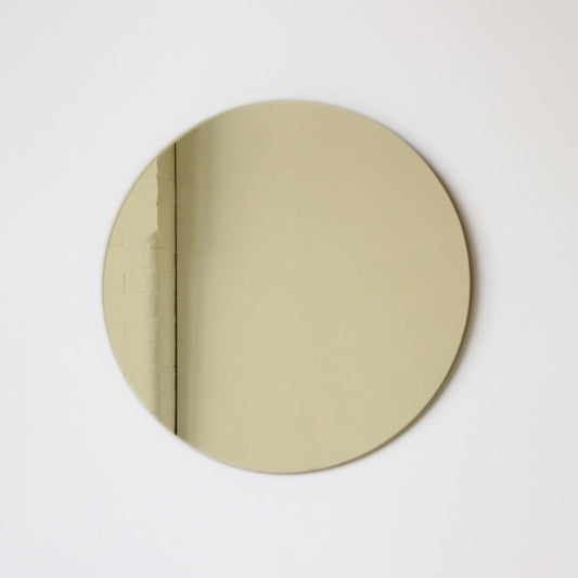 Ex-Display Orbis™ Contemporary Gold Tinted Round Frameless Mirror
