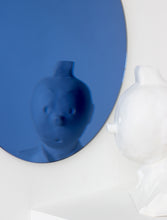Orbis™ Blue Tinted Round Contemporary Frameless Mirror with Floating Effect