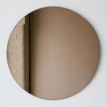 Orbis™ Rose gold Tinted Contemporary Round Frameless Mirror