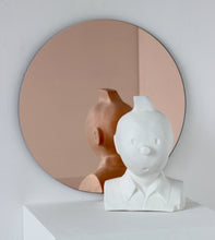Orbis™ Rose gold Tinted Contemporary Round Frameless Mirror